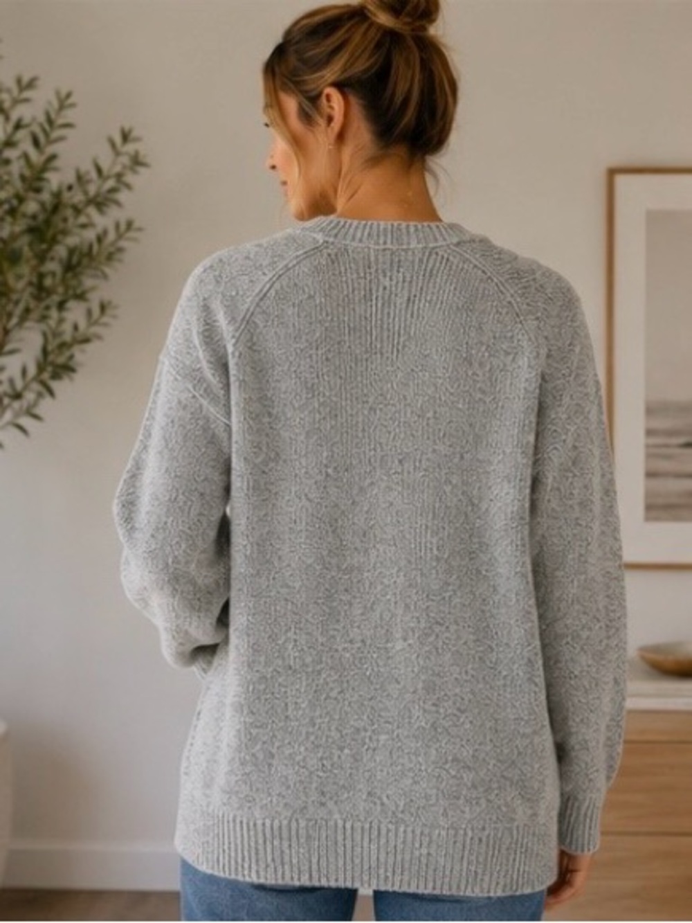 Vintage Abercrombie & Fitch Long Cardigan – Gray | Size L - Picture 3 of 8